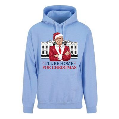 Trump ILl Be Home For Christmas Whitehouse 2024 Unisex Surf Hoodie