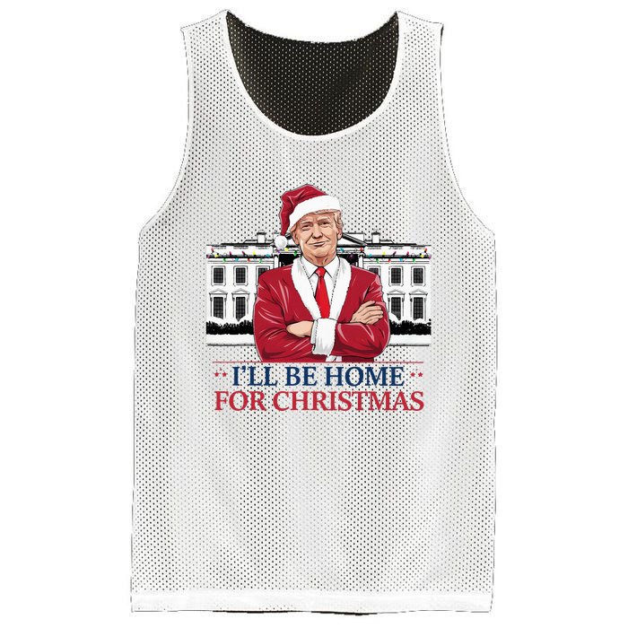 Trump ILl Be Home For Christmas Whitehouse 2024 Mesh Reversible Basketball Jersey Tank