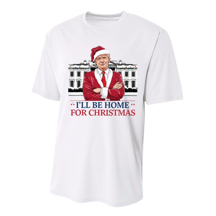 Trump ILl Be Home For Christmas Whitehouse 2024 Performance Sprint T-Shirt