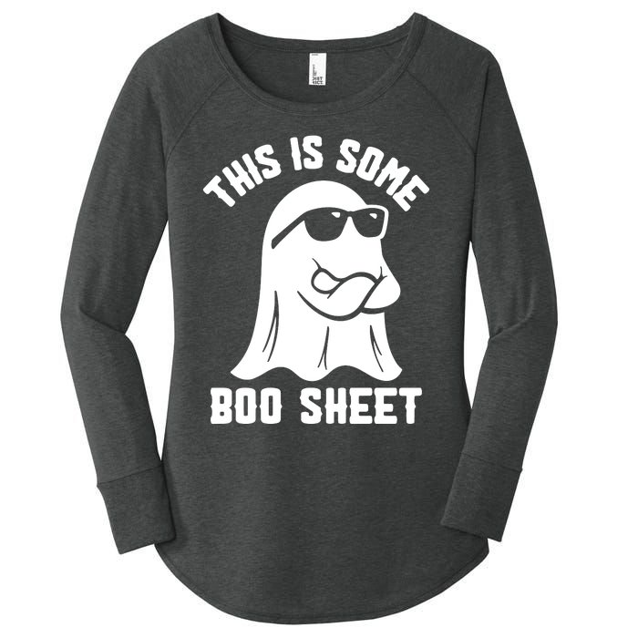 This Is Boosheet Halloween Ghost Costume Retro Groovy Women's Perfect Tri Tunic Long Sleeve Shirt