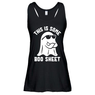 This Is Boosheet Halloween Ghost Costume Retro Groovy Ladies Essential Flowy Tank