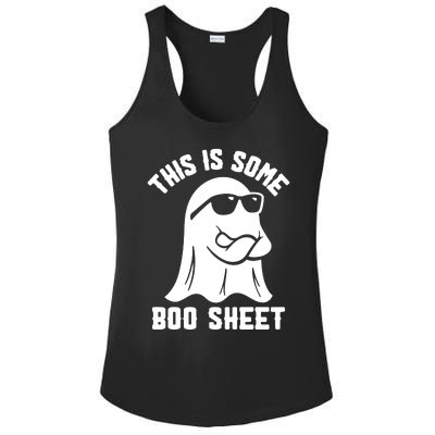 This Is Boosheet Halloween Ghost Costume Retro Groovy Ladies PosiCharge Competitor Racerback Tank