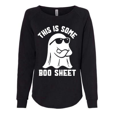 This Is Boosheet Halloween Ghost Costume Retro Groovy Womens California Wash Sweatshirt