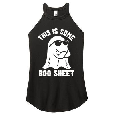 This Is Boosheet Halloween Ghost Costume Retro Groovy Women's Perfect Tri Rocker Tank