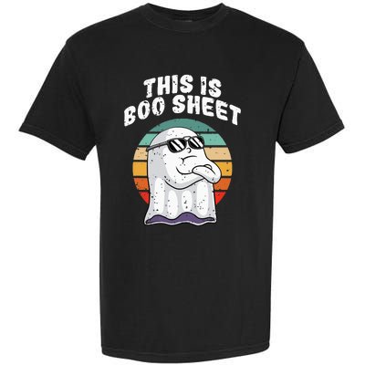 This Is Boo Sheet Funny Halloween Costume Ghost Pun Humor Garment-Dyed Heavyweight T-Shirt