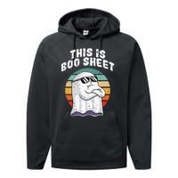 This Is Boo Sheet Funny Halloween Costume Ghost Pun Humor Performance Fleece Hoodie