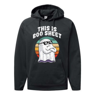 This Is Boo Sheet Funny Halloween Costume Ghost Pun Humor Performance Fleece Hoodie