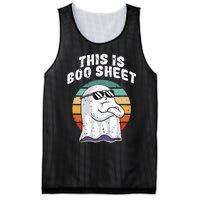 This Is Boo Sheet Funny Halloween Costume Ghost Pun Humor Mesh Reversible Basketball Jersey Tank