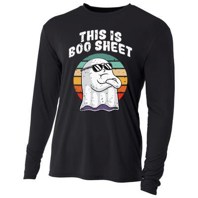 This Is Boo Sheet Funny Halloween Costume Ghost Pun Humor Cooling Performance Long Sleeve Crew