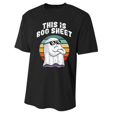 This Is Boo Sheet Funny Halloween Costume Ghost Pun Humor Performance Sprint T-Shirt