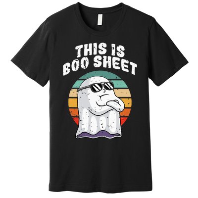 This Is Boo Sheet Funny Halloween Costume Ghost Pun Humor Premium T-Shirt