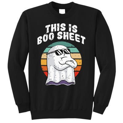 This Is Boo Sheet Funny Halloween Costume Ghost Pun Humor Tall Sweatshirt