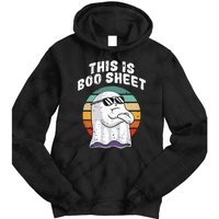 This Is Boo Sheet Funny Halloween Costume Ghost Pun Humor Tie Dye Hoodie