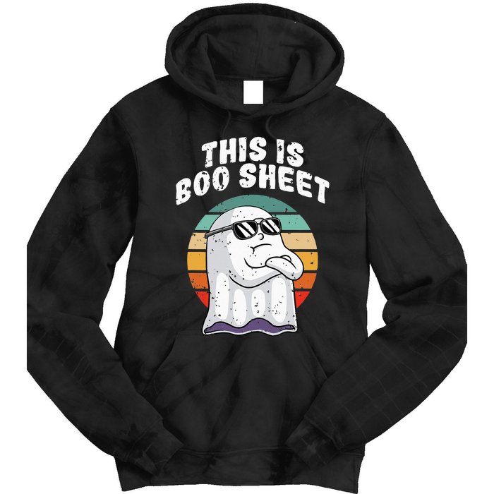 This Is Boo Sheet Funny Halloween Costume Ghost Pun Humor Tie Dye Hoodie