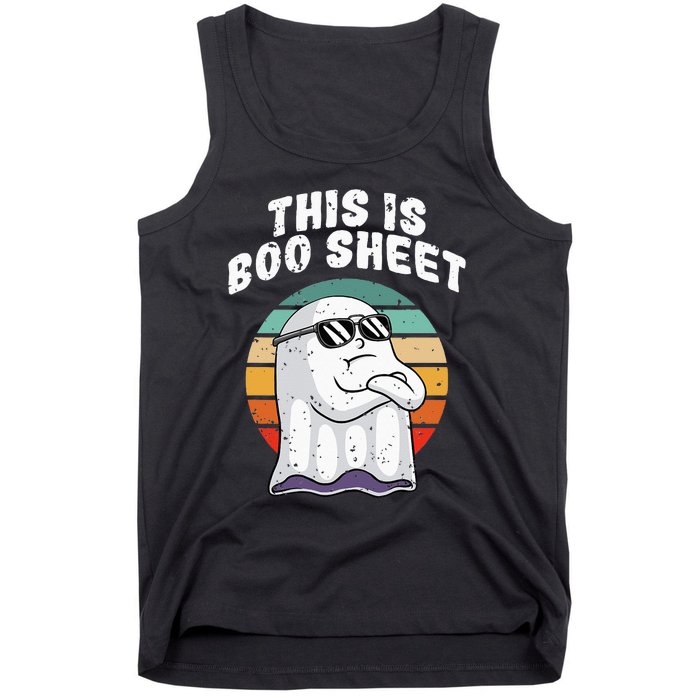 This Is Boo Sheet Funny Halloween Costume Ghost Pun Humor Tank Top