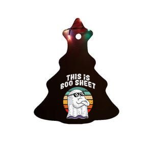 This Is Boo Sheet Funny Halloween Costume Ghost Pun Humor Ceramic Tree Ornament