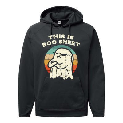 This Is Boo Sheet Ghost Retro Halloween Costume Performance Fleece Hoodie