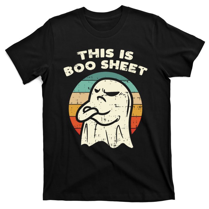 This Is Boo Sheet Ghost Retro Halloween Costume T-Shirt