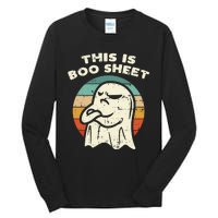 This Is Boo Sheet Ghost Retro Halloween Costume Tall Long Sleeve T-Shirt