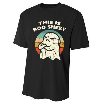 This Is Boo Sheet Ghost Retro Halloween Costume Performance Sprint T-Shirt