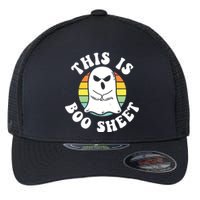 This Is Boo Sheet Ghost Retro Halloween Costume Flexfit Unipanel Trucker Cap