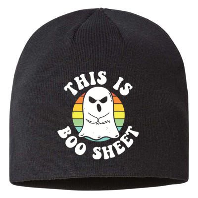 This Is Boo Sheet Ghost Retro Halloween Costume Sustainable Beanie