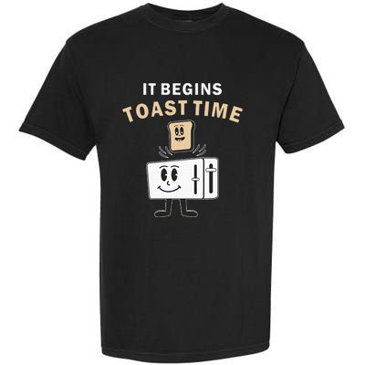 Toaster It Begins Toast Time Toast Breakfast Toast Bread Garment-Dyed Heavyweight T-Shirt