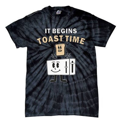 Toaster It Begins Toast Time Toast Breakfast Toast Bread Tie-Dye T-Shirt