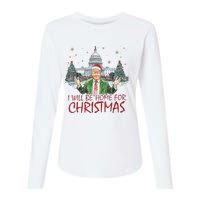 Trump ILl Be Home For Christmas Funny Xmas Womens Cotton Relaxed Long Sleeve T-Shirt