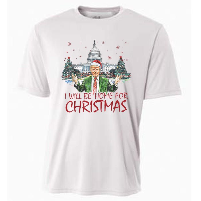 Trump ILl Be Home For Christmas Funny Xmas Cooling Performance Crew T-Shirt