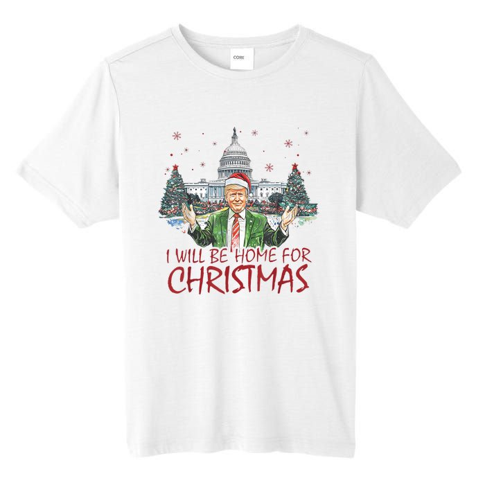 Trump ILl Be Home For Christmas Funny Xmas Tall Fusion ChromaSoft Performance T-Shirt