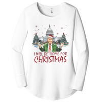 Trump ILl Be Home For Christmas Funny Xmas Women's Perfect Tri Tunic Long Sleeve Shirt