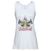 Trump ILl Be Home For Christmas Funny Xmas Ladies Essential Flowy Tank