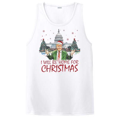 Trump ILl Be Home For Christmas Funny Xmas PosiCharge Competitor Tank