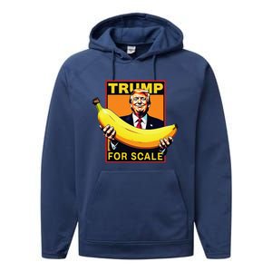 Trump ItS Banana Starship Funny Trump Banana Performance Fleece Hoodie