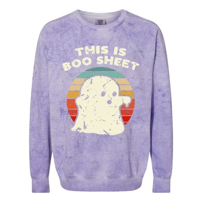 This Is Boo Sheet Ghost Vintage Retro Halloween Costume Colorblast Crewneck Sweatshirt