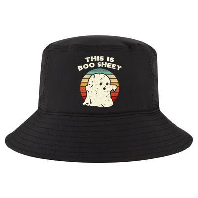 This Is Boo Sheet Ghost Vintage Retro Halloween Costume Cool Comfort Performance Bucket Hat