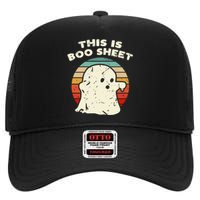 This Is Boo Sheet Ghost Vintage Retro Halloween Costume High Crown Mesh Back Trucker Hat