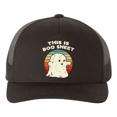 This Is Boo Sheet Ghost Vintage Retro Halloween Costume Yupoong Adult 5-Panel Trucker Hat