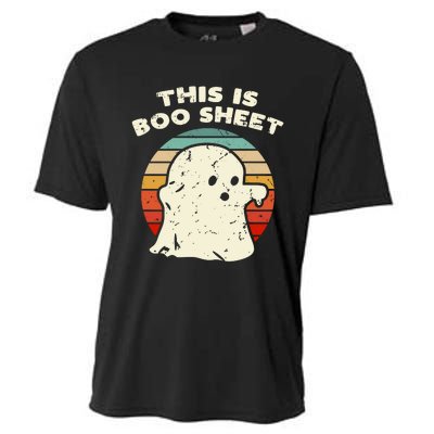 This Is Boo Sheet Ghost Vintage Retro Halloween Costume Cooling Performance Crew T-Shirt