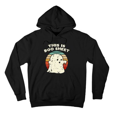 This Is Boo Sheet Ghost Vintage Retro Halloween Costume Hoodie