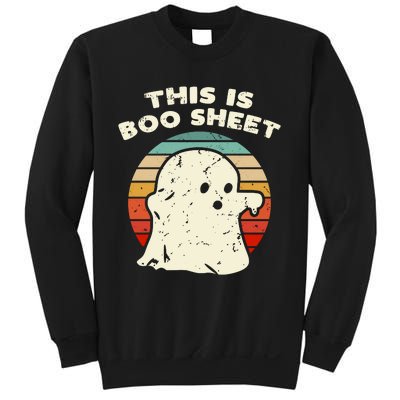 This Is Boo Sheet Ghost Vintage Retro Halloween Costume Sweatshirt