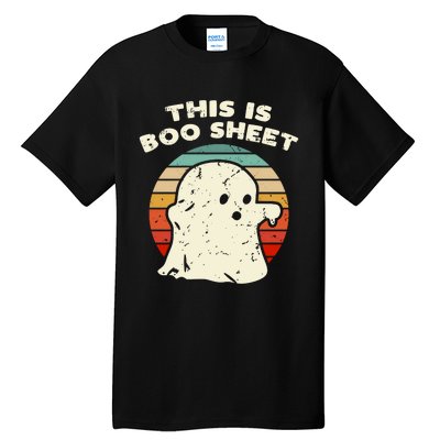 This Is Boo Sheet Ghost Vintage Retro Halloween Costume Tall T-Shirt