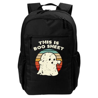 This Is Boo Sheet Ghost Vintage Retro Halloween Costume Daily Commute Backpack