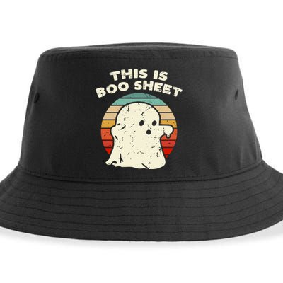 This Is Boo Sheet Ghost Vintage Retro Halloween Costume Sustainable Bucket Hat