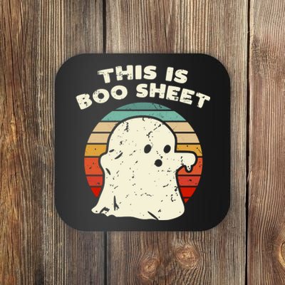 This Is Boo Sheet Ghost Vintage Retro Halloween Costume Coaster