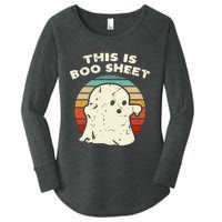 This Is Boo Sheet Ghost Vintage Retro Halloween Costume Women's Perfect Tri Tunic Long Sleeve Shirt