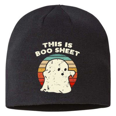 This Is Boo Sheet Ghost Vintage Retro Halloween Costume Sustainable Beanie