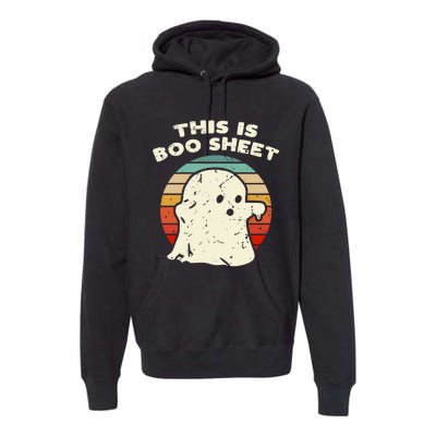 This Is Boo Sheet Ghost Vintage Retro Halloween Costume Premium Hoodie