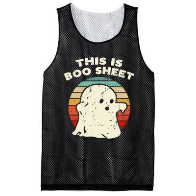 This Is Boo Sheet Ghost Vintage Retro Halloween Costume Mesh Reversible Basketball Jersey Tank